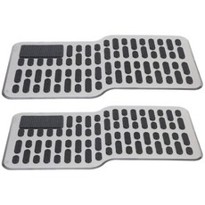 자동 발 받침대 페달 플레이트 바닥 카펫 매트 트럭 SUV용 미끄럼 방지 스테인레스 힐 패드 자동차 수리, 2pcs