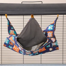 햄스터3층 햄스터 케이지 잠자는 해먹 인쇄 기니피그 옷 침대 설치류 친칠라 작은 집, 06 Double-B, 01 29x29cm, 1개