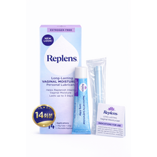Replens 질 모이스처라이저 14회분 오래 지속 여성 질 보습제 + 재사용 어플리케이터, 35g, 1개