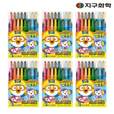 지구화학 뽀로로 미니 색연필, 16색, 6개