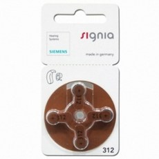 시그니아 보청기 배터리 312 갈색 40알 1박스 밧데리 건전지, 1개