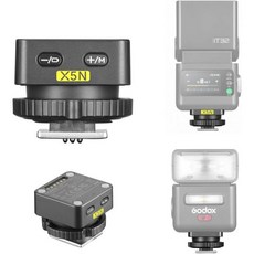 니콘 카메라용 Godox X5N TTL 무선 핫슈 트리거 iT32 미니 플래시 2.4G TTLHSS 리모컨 마그네틱 연결, for Nikon