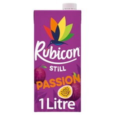 영국 루비콘 Rubicon 스틸 패션후르츠 주스 드링크 팩, 2개, 1L
