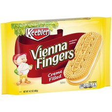 키블러 쿠키 비엔나 핑거 샌드위치 쿠키 크림 필링 40 Keebler Cookies Vienna Fingers Sandwich Cookies Creme Filled 14, 1개