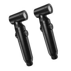2Pc 휴대용 욕실 비데 분무기 경량 욕실 분무기 샤워 헤드, Black