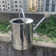 304不銹鋼灑水壺家用長嘴澆花噴壺5L大容量, 304不銹鋼灑水壺（粗把）15升, 1個