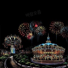 스크래치 색칠 그림지 DIY 스트레스 해소 40.5x28.5cm, 06