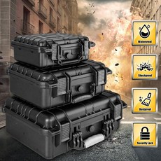 휴대용 플라스틱 보호 안전 도구 상자 방수 낙하 방지 정밀 기기 케이스 충격 스폰지 상자, 215x165x95mm, 03 215x165x95mm