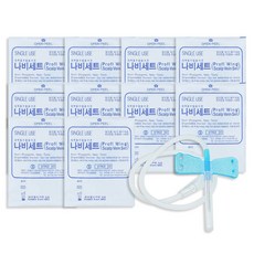 신창메디칼 나비침 23G 낱개 나비바늘 스칼프 니들 피하수액 멸균침, 10개