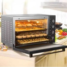 케이크 다기능 오븐 베이커리 컵케익 베이킹 데크 간단 피자 홈베이킹, 120L 블랙 풀옵션