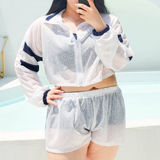 [KC인증/77-88 빅사이즈/자체제작]스포티 투라인 비키니(4pcs)/래쉬가드 스윔웨어 비치웨어 바캉스룩 루즈핏래쉬가드 빅사이즈래쉬가드 레쉬가드 휴양지룩 워터레깅스 빅사이즈 큰옷