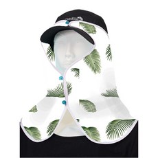 頸部防曬罩(帽子用) 花紋款 透氣防曬 戶外運動必備 有效阻擋紫外線 保護頸部肌膚 輕巧易攜帶, 1個, 草綠F, 草綠
