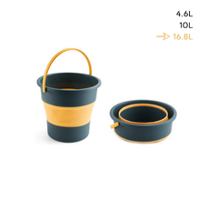 이모스트 어드벤처 다용도 접이식 양동이 버킷, 16.8L, 그린옐로우