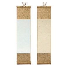 모지랑이글씨 금빛 미니 족자 폭10cmX길이42cm, 골드아이보리, 4개