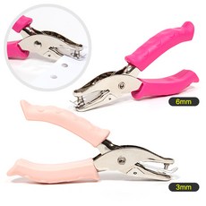 ZIO-BIZ 1공 종이펀칭기 2개세트 3mm + 6mm / 미니 펀치 펀칭기 1공펀치 1공펀칭기 종이펀치 타공펀치 구멍펀치 홀펀치 다꾸펀치 천공기 타공기 펀칭기계 사무용품, 1세트, 혼합색상