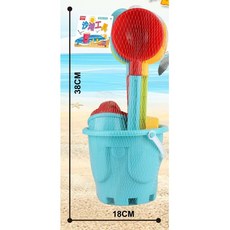 Fittest 沙灘玩具 城堡水桶 玩沙工具 多彩沙灘玩具組 沙坑小水筒, 1個, 豪華八件組(附贈小模具隨機出貨)