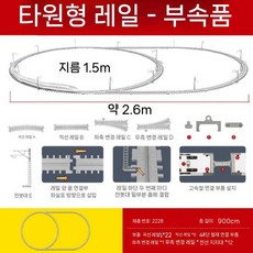 KTX모형 기차장난감 키덜트 철도 고속철도 SRT 장난감, 10. 1.5 원형 레일