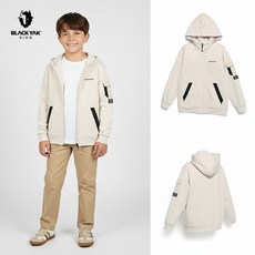 [백화점 출고] 블랙야크 키즈 남아 BK 시니 자켓 OV 화이트 샌드 후드 집업 점퍼