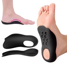 [도매라인] 편안한 아치깔창 보조 깔창 평발인솔 발아치 힐컵 신발 뒤꿈치 자세교정, 1개