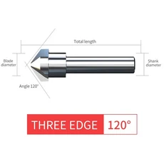 RUILITENGM35 HSS 챔퍼링 커터 90도 라우터 비트 디버링 툴 스테인리스 스틸용 목재용, 02 6.4, 01 빠른, 06 Three Blades 120
