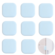 케이엠 문콕방지 벽 충격보호 실리콘 패드 쿠션, 블루, 8개