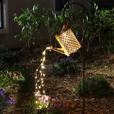 Solvang LED太陽能花園燈創意鐵藝水壺燈+支架