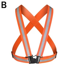 야외 야간 산책 조끼 하이라이트 조절 경량 반사 자전거 스트랩 방수 러닝