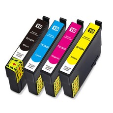 모노테크 엡손 호환잉크 세트 T193, 1세트, 검정+파랑+빨강+노랑