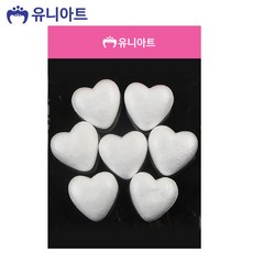 제삼오스토어 하트 스티로폼 7p 만들기 트리장식품 꾸미기재료 만들기재료