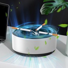 Darlisex 재떨이공기청정기 스마트 연기 정화기 사무실 흡연 공기청정, 흰색