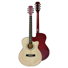 【巴哈樂器批發】社團學校教室必備！40吋經典原木民謠木吉他，可調弦距，絕美音色，贈11好禮，全新現貨, 1個