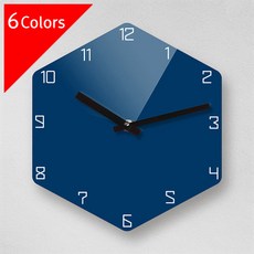 [에타홈] Reflex 모던6각 인테리어 무소음벽시계 SP255 6종, WH(화이트)/시계바늘검정