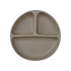 DFMEI 兒童餐具餵養套裝餐盤食品級硅膠嬰兒硅膠碗叉子勺寶寶輔食碗, 1個, 餐盤咖啡色:如圖