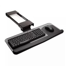 책상밑 연장 키보드 받침대 데스크 슬라이딩 확장 사무실 거치대 선반 수납