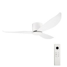 케이시조명 52인치 저소음 천장실링팬 리모컨 포함 무상A/S 2년 모터 5년 보장, 화이트 LED모듈X