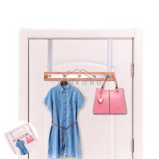 사렌콩 도어옷걸이 대나무도어훅 5구 스텐 도어후크 문에거는옷걸이 문옷걸이