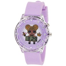L.O.L. 놀라셨죠 쿼츠 시계 플라스틱 스트랩 퍼플 16(모델 LOL4044)