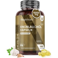 웨이트월드 마늘 연질 캡슐 15 000mg 180개 비건, 1개, 180정