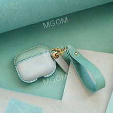 에어팟4 가죽 케이스 이어폰 보호 커버 레트로 Airpods 4세대 호환 휴대용 각인, 티파니+고리, 1개