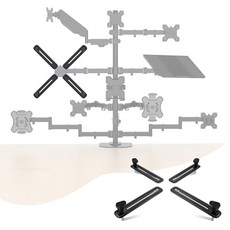 Pholiten 태블릿 2-in-1 노트북 및 15.6인치 휴대용 모니터용 범용 VESA 마운트 어댑터 100x100 조절 가능한 홀더 7.7-10인치까지 확장 1703, 13-27인치 모니터