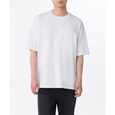 MUSINSA STANDARD 릴렉스드 지퍼 포켓 티셔츠 [화이트] 253054