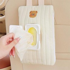휴대용 물티슈 파우치 여행용 걸이형 데스크 차량용 물티슈 케이스 스트랩 집들이선물 캠핑용 베이비, 02물티슈파우치-토끼