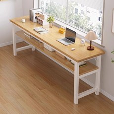 1인용책상 컴퓨터책상 다용도 거실 사무용책상, 우드+화이트