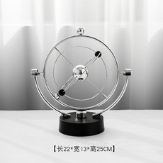 金屬銀河系牛頓擺球旋轉力學撞球永動機辦公室桌面小擺件家居裝飾, 銀河混沌擺, 1個