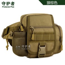 守護者 戶外運動帆布水壺腰包, 1個, 狼棕色,均碼