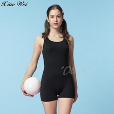 SARLEE 台灣製 美背挖洞連身平口褲泳裝, XL