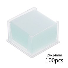 투명 사각형 유리 슬라이드 현미경 Coverslips 현미경 광학 기기 액세서리에 대 한 사각형 유리 슬라이드, 02 24x24
