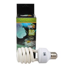 온열등 파충류 히팅조명 소형 형광등 열대 테라리움 램프 UVA UVB 5.0 전구 나사산 220-240V110V-130V13W26W 사용 가능, 1