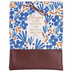 Dicksons 성경 저널 커버 슬리브 타이 클로저 20.3 x 27.4cm(8 10.75인치) 패브릭 비닐 바닥 Blessed is She 198731 8593594685, Dicksons 성경 저널 커버 슬리브 타이 클로저 2