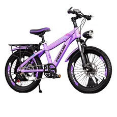 여아 입문용 두발자전거 20인치 저학년자전거 18인치, 18 인치, N. 퍼플 (짐받이+7단)